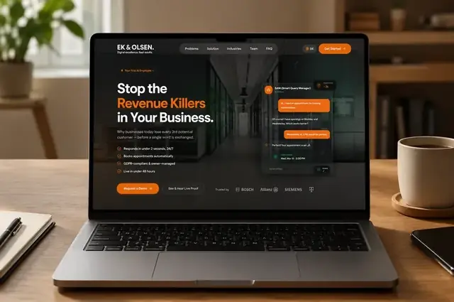 EK & OLSEN AI lead capture website and appointment booking project